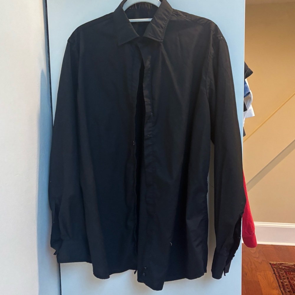 Amazon Essentials Black Dress Shirt Classic Long-Sleeve